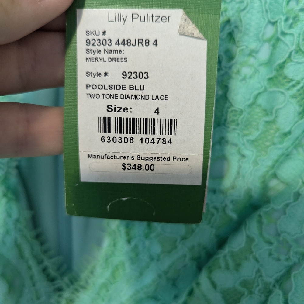 Lilly Pulitzer Eyelet Keylime Mini Dress NWT - Picture 5 of 6
